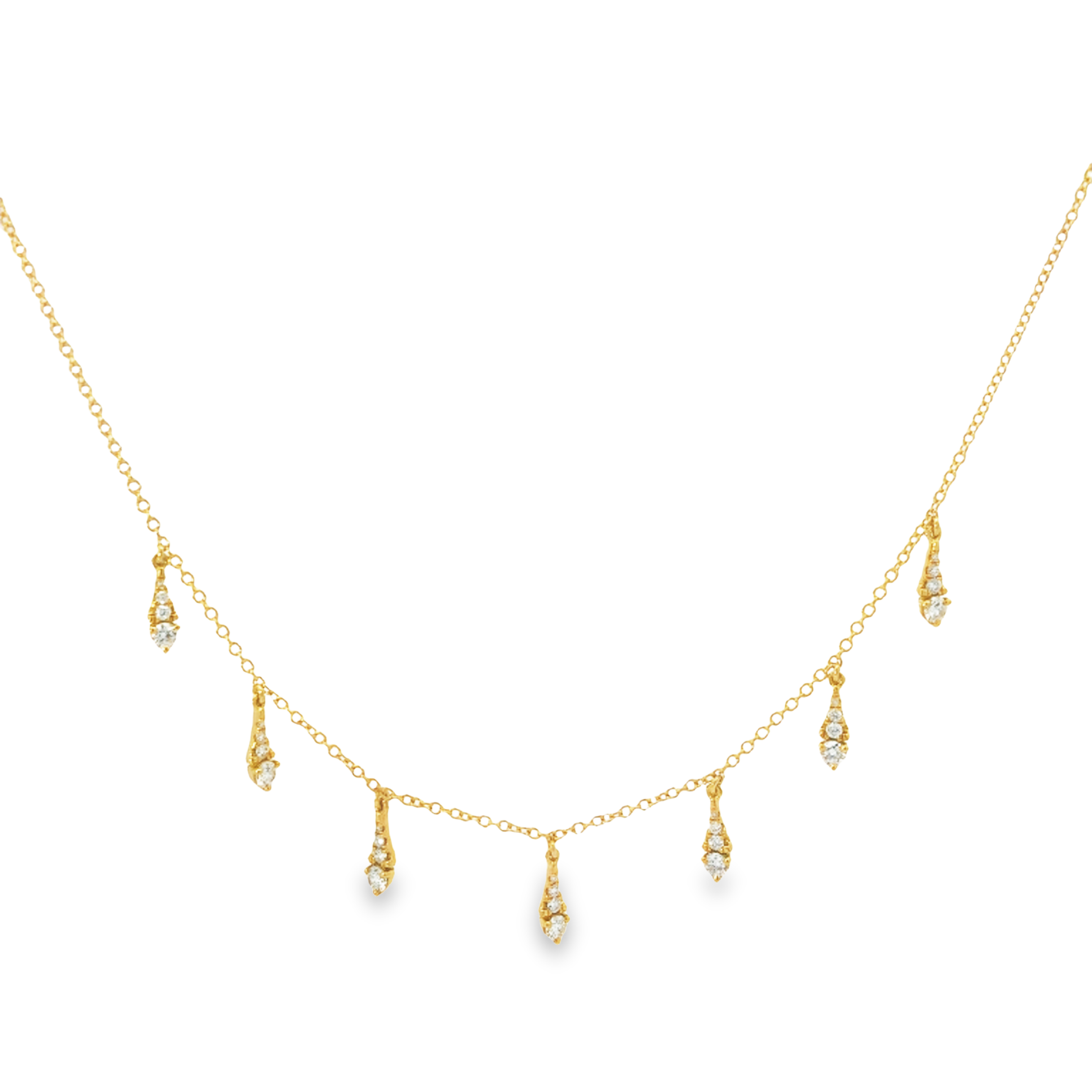 18K Yellow Gold Diamond Necklace