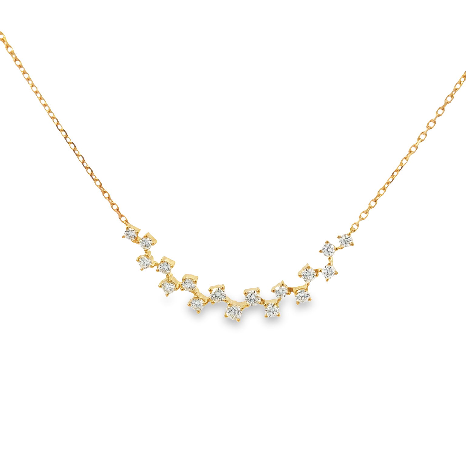 18K Yellow Gold Diamond Necklace