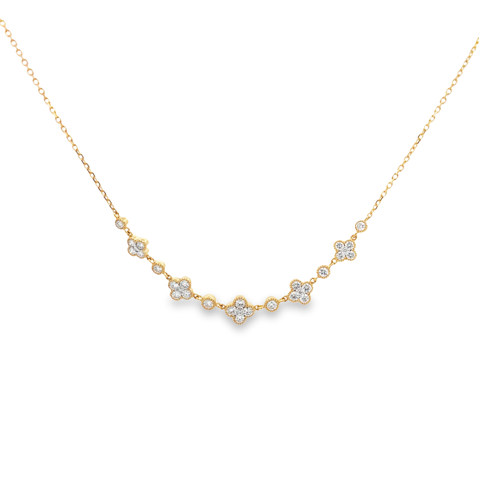 14K Yellow Gold Diamond Necklace