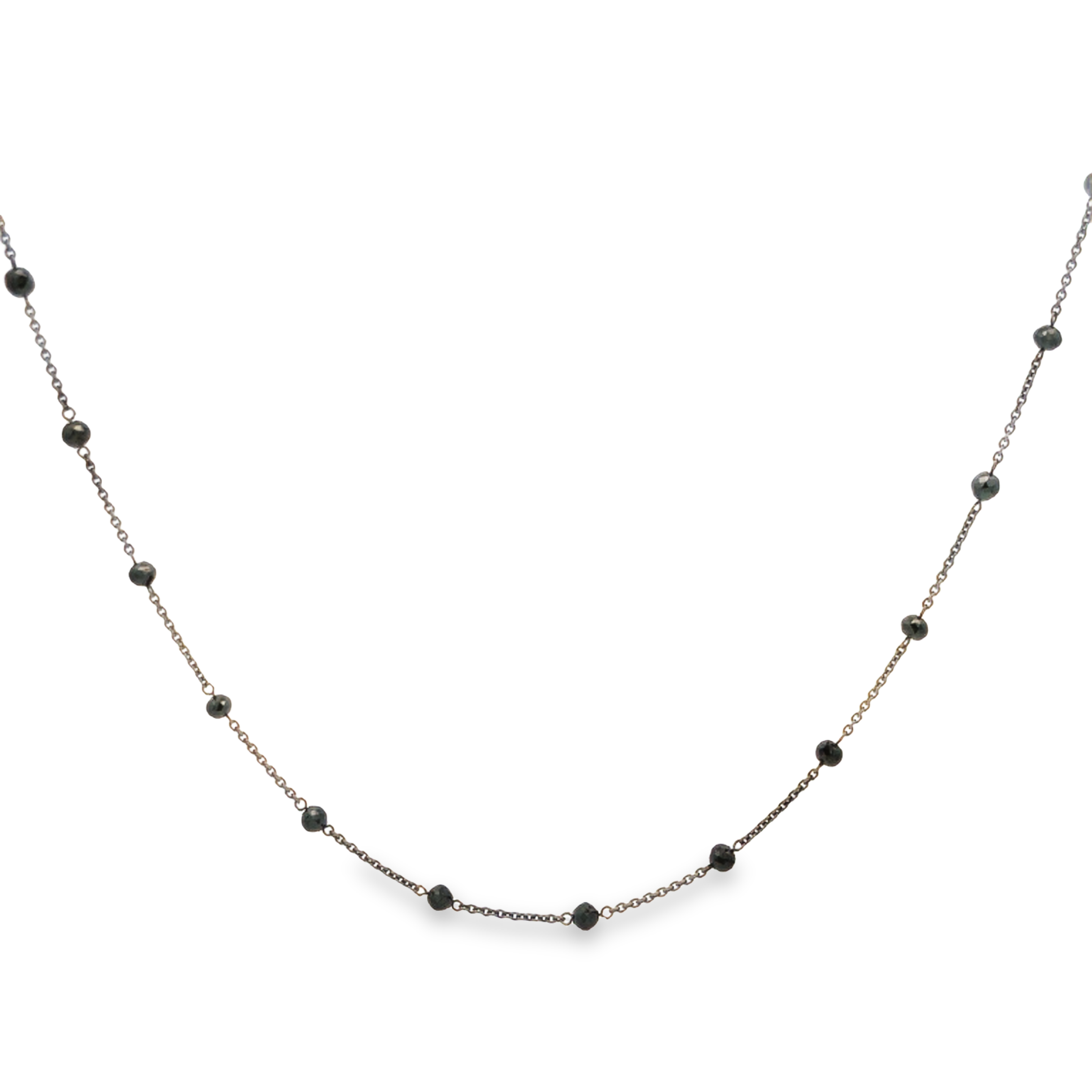 18K Black Gold Black Diamond Necklace