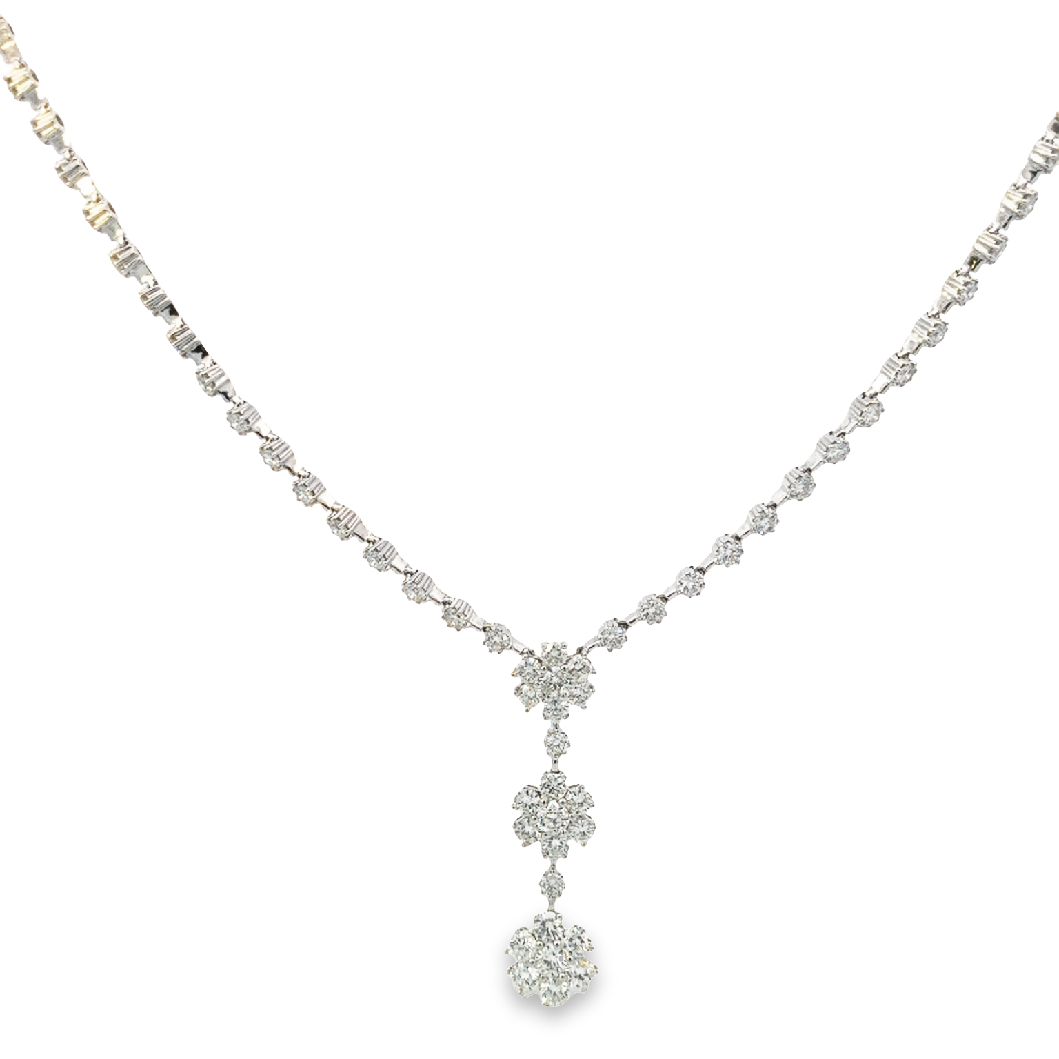 18K White Gold Diamond Necklace