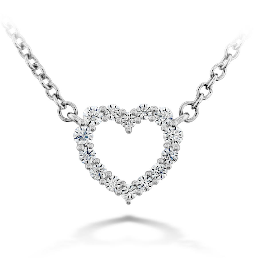 Hearts on Fire 18K White Gold Signature Heart Small Pendant Necklace