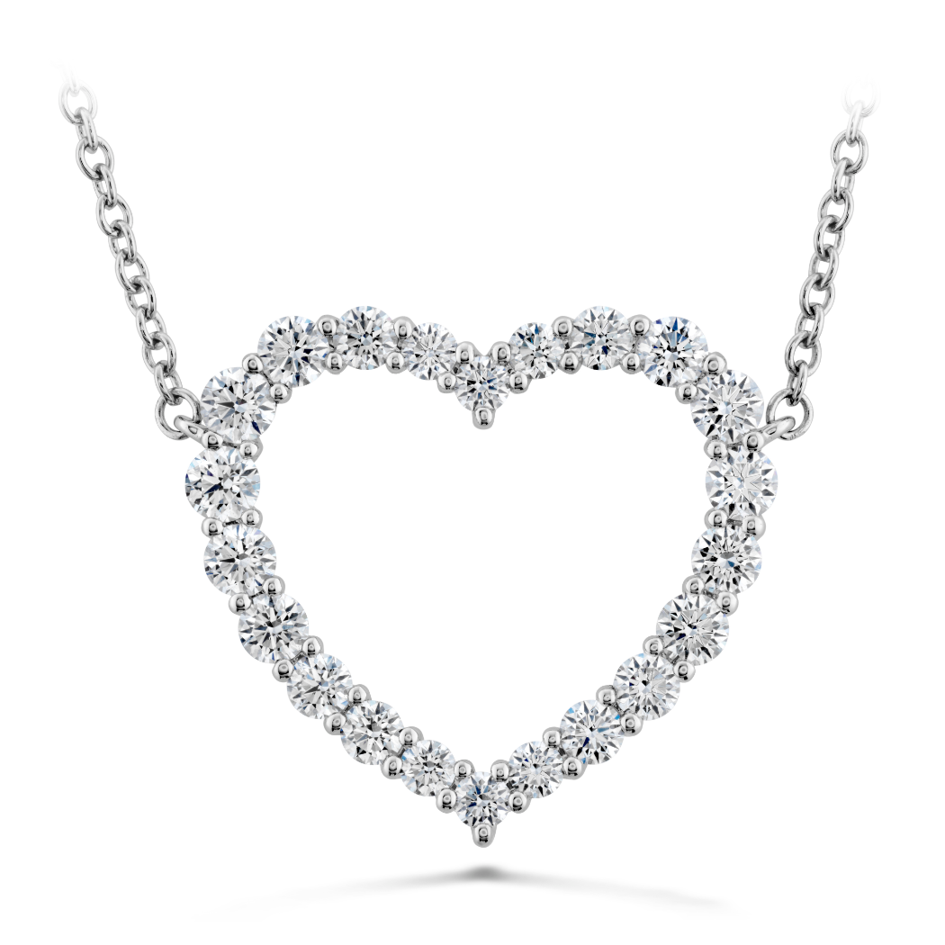 Hearts on Fire 18K White Gold Signature Heart Pendant Necklace