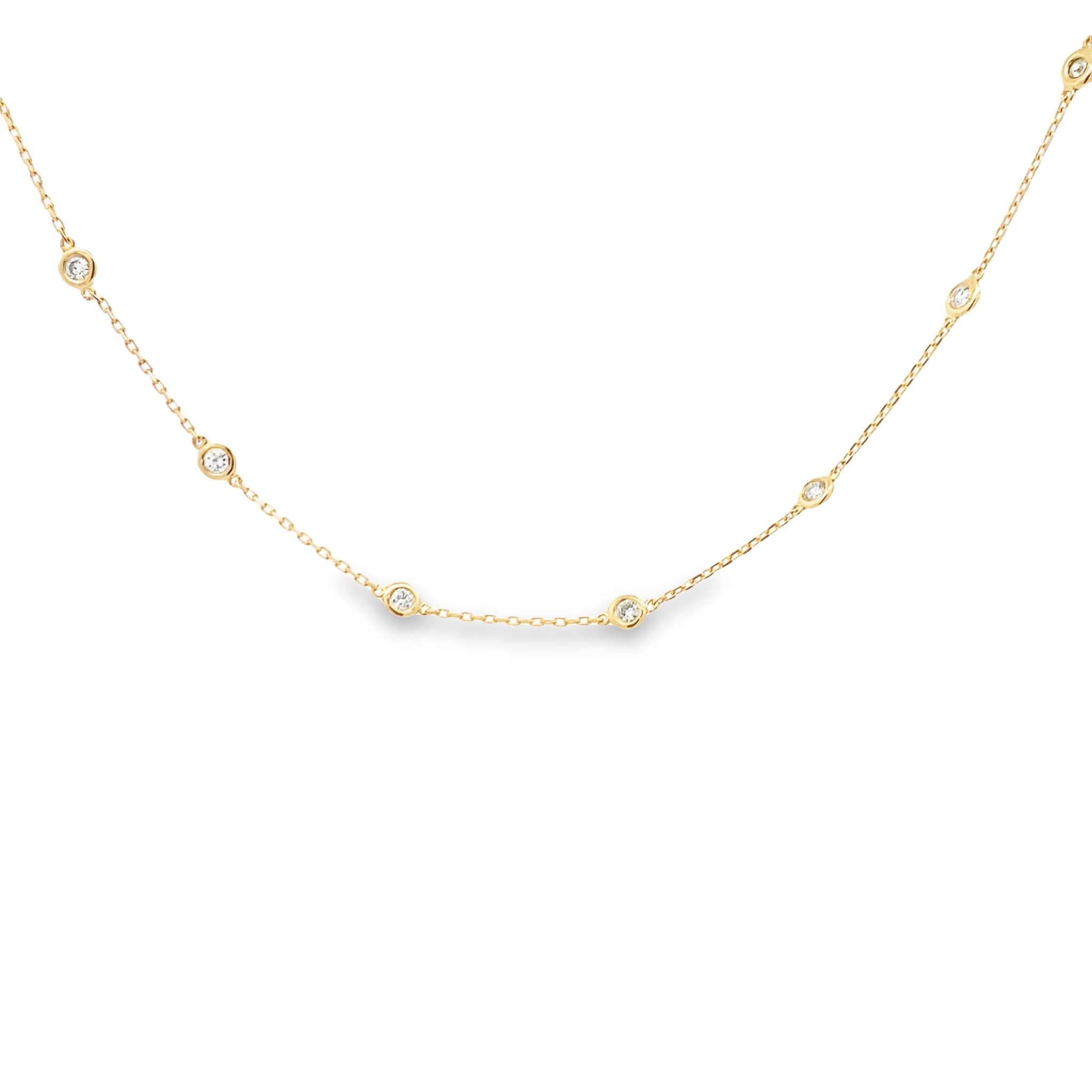 14K Yellow Gold Diamonds By The Yard Necklace