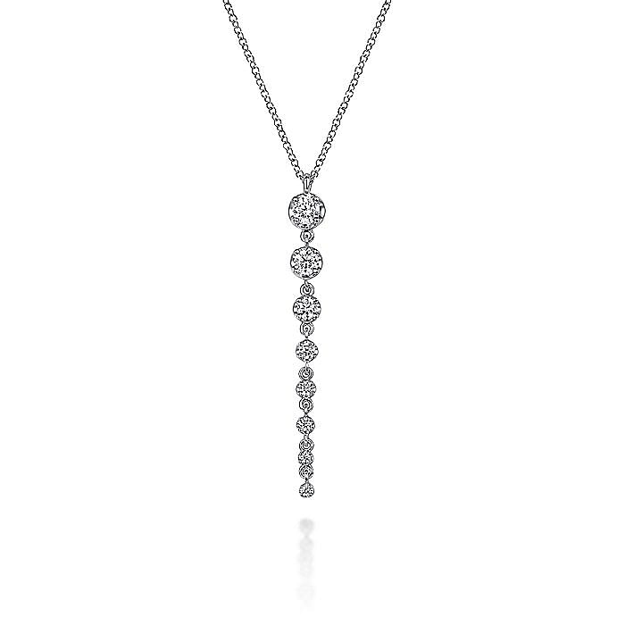 Gabriel & Co. 14K White Gold Diamond Drop Necklace