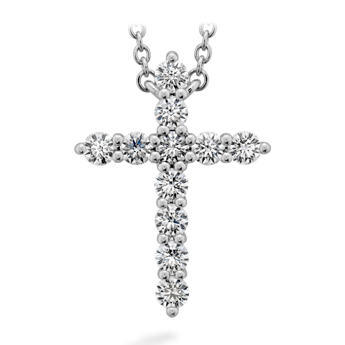 Hearts On Fire 18K White Gold Diamond Cross Pendant Necklace