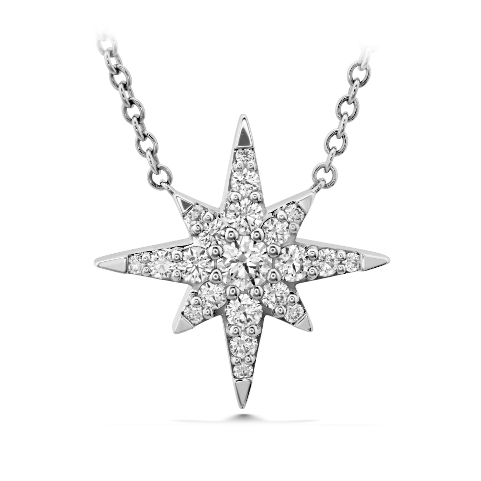 Hearts on Fire 18K White Gold Charmed Starburst Pendant