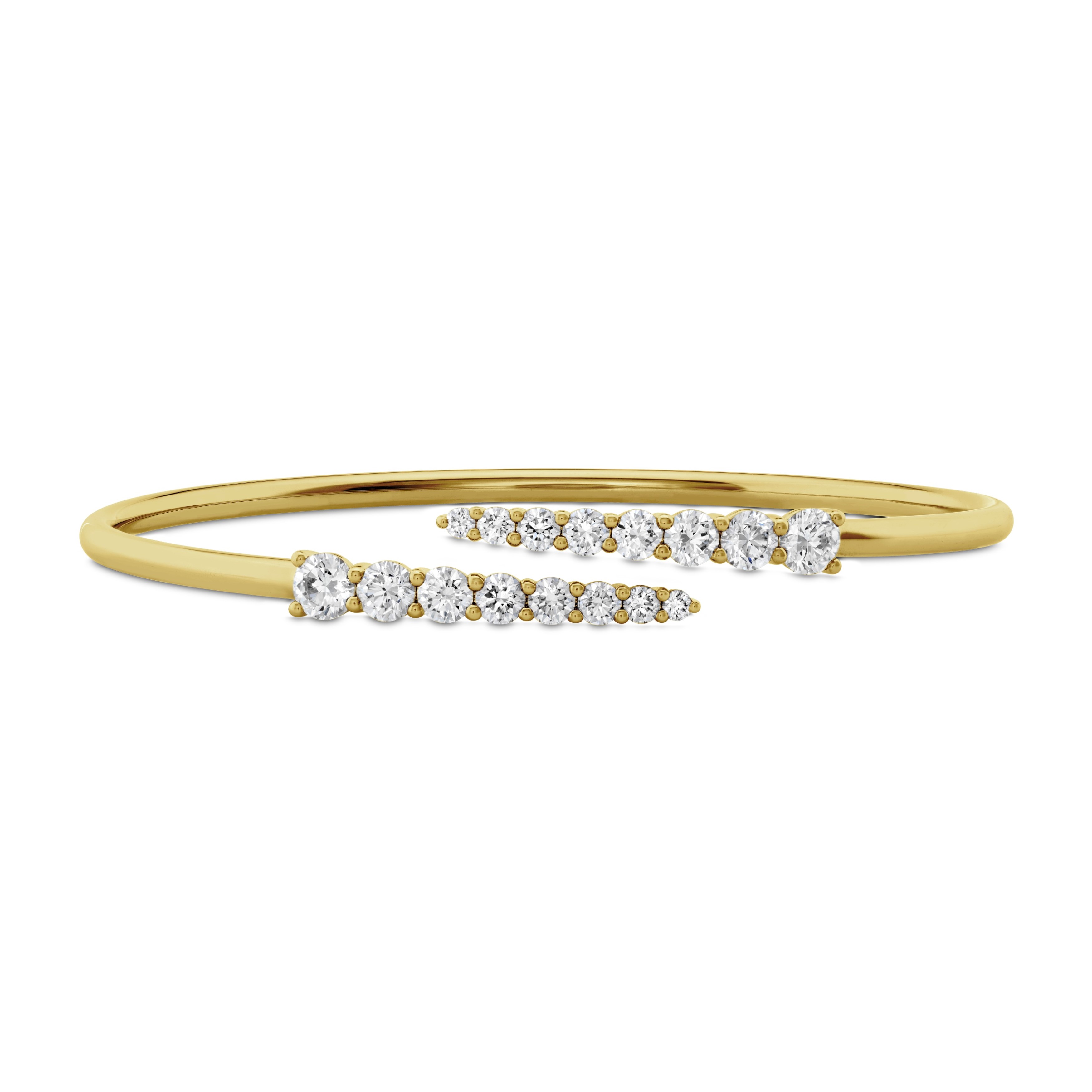 Memoire 18K Yellow Gold Bracelet with 16 Round Diamonds 1.10 Tcw G-H SI