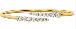 Memoire 18K Yellow Gold Bracelet with 16 Round Diamonds 1.10 Tcw G-H SI