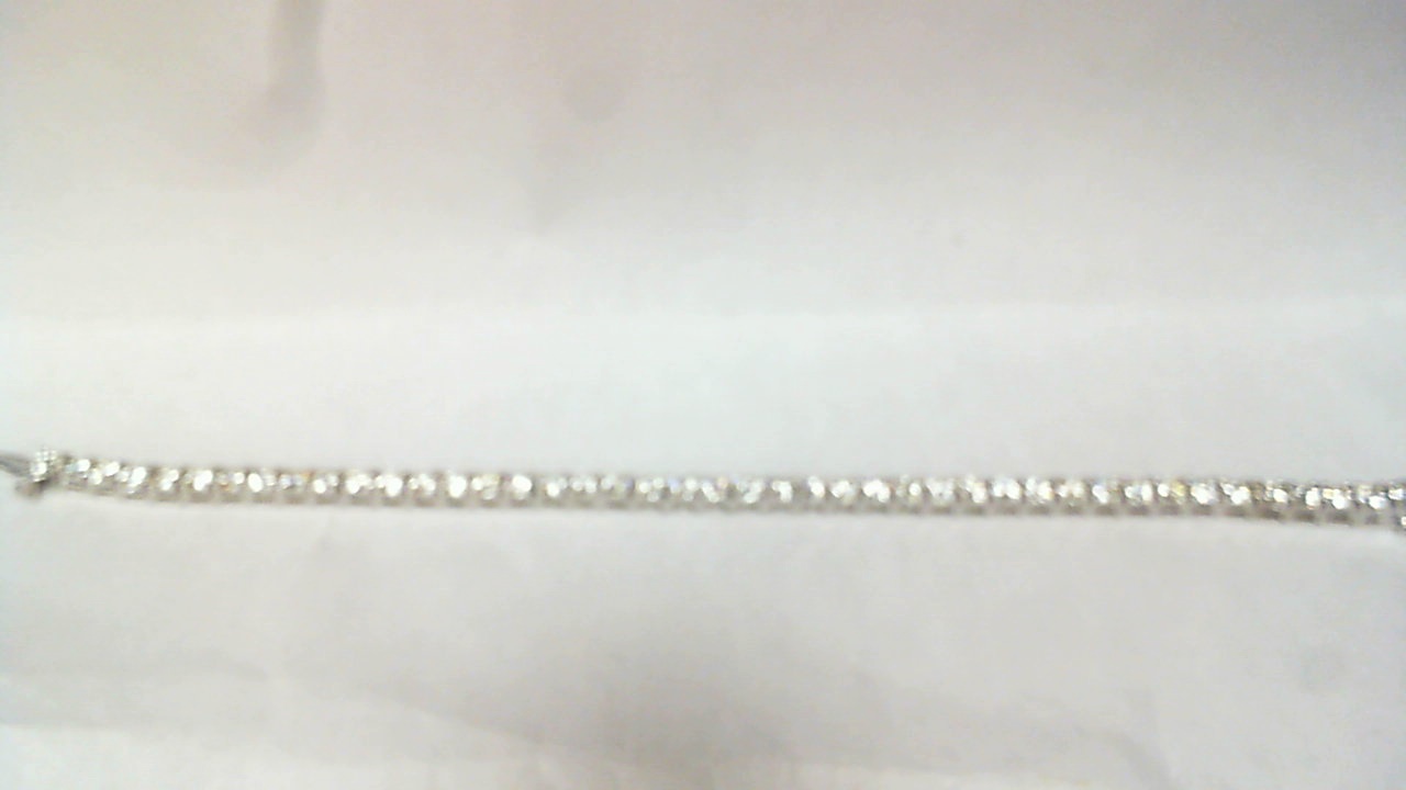 Platinum Tennis Bracelet with 44 Round Brilliant Cut Diamonds 8.07 Tcw H VVS