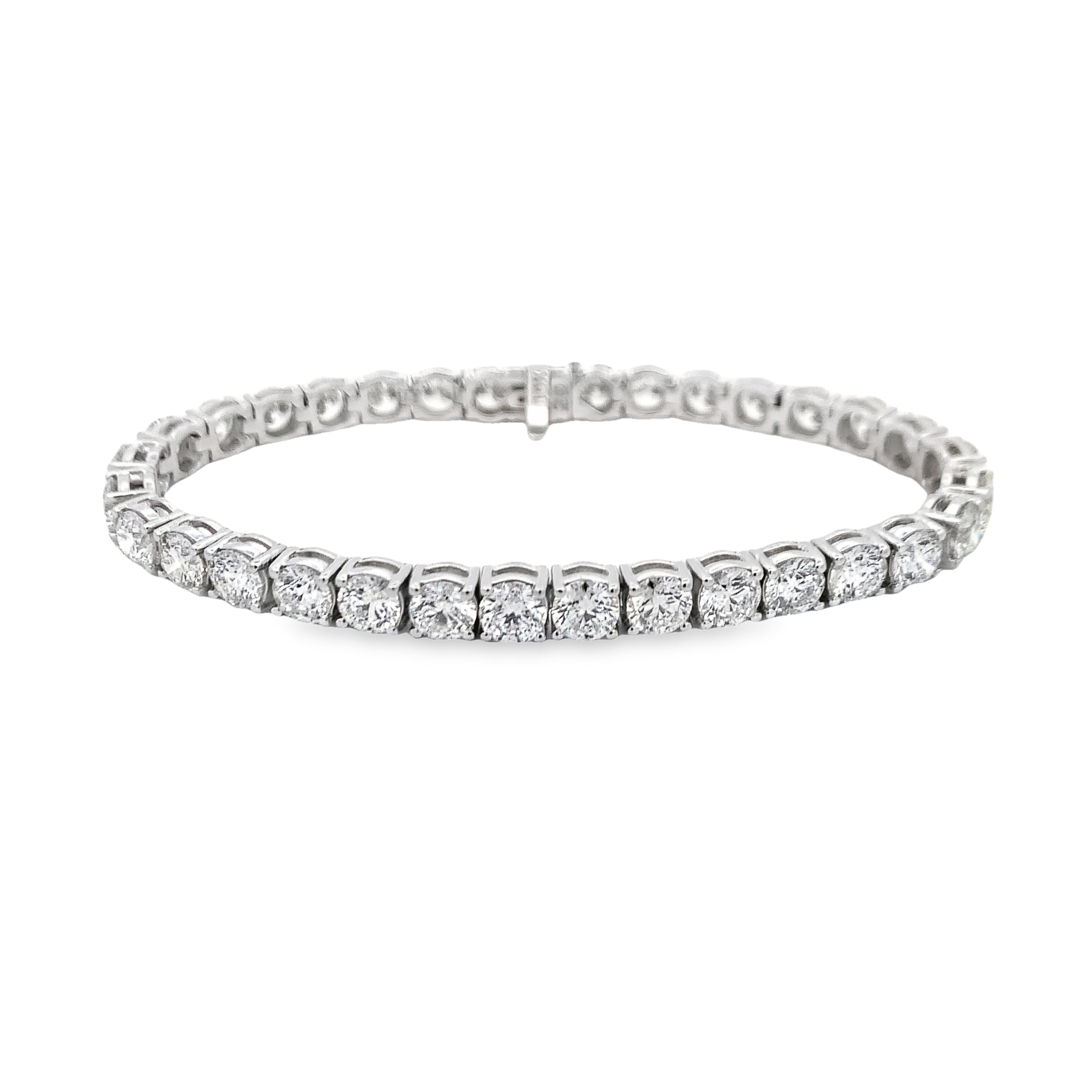 14K White Gold Diamond Tennis Bracelet