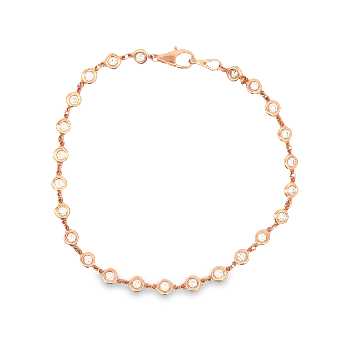 14K Rose Gold Diamond Bracelet