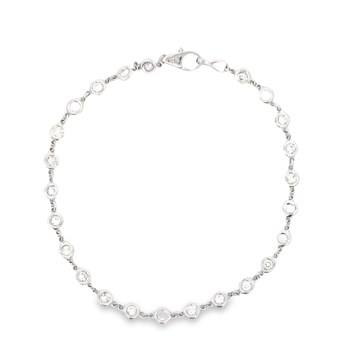 14K White Gold Diamond Bracelet