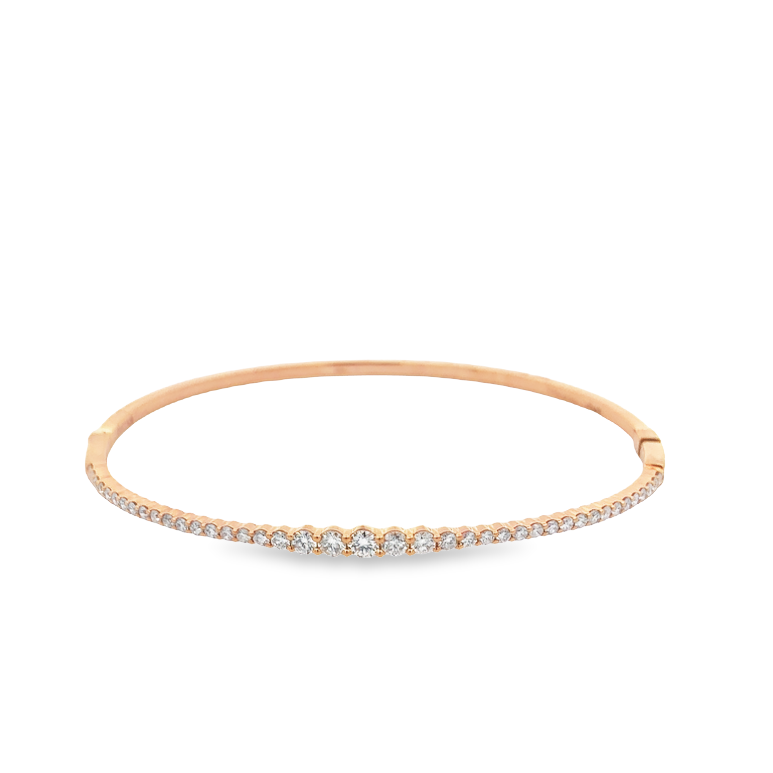 18K Rose Gold Diamond Bangle