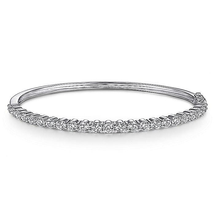 Gabriel & Co. 14K White Gold Diamond Bangle