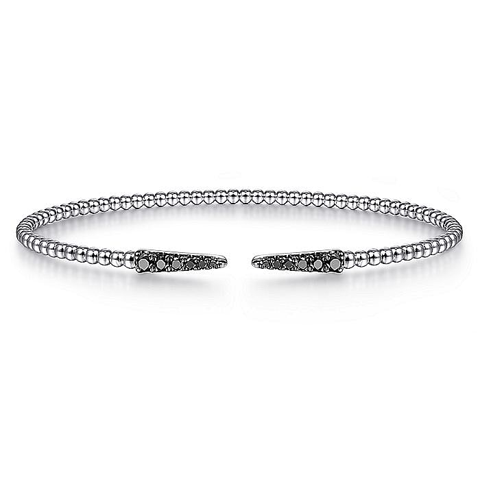 Gabriel & Co. 14K White Gold Black Diamond Bangle