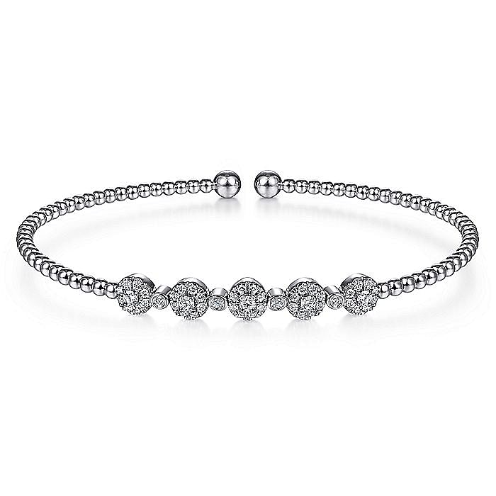 Gabriel & Co. 14K White Gold Bujukan Collection Bangle