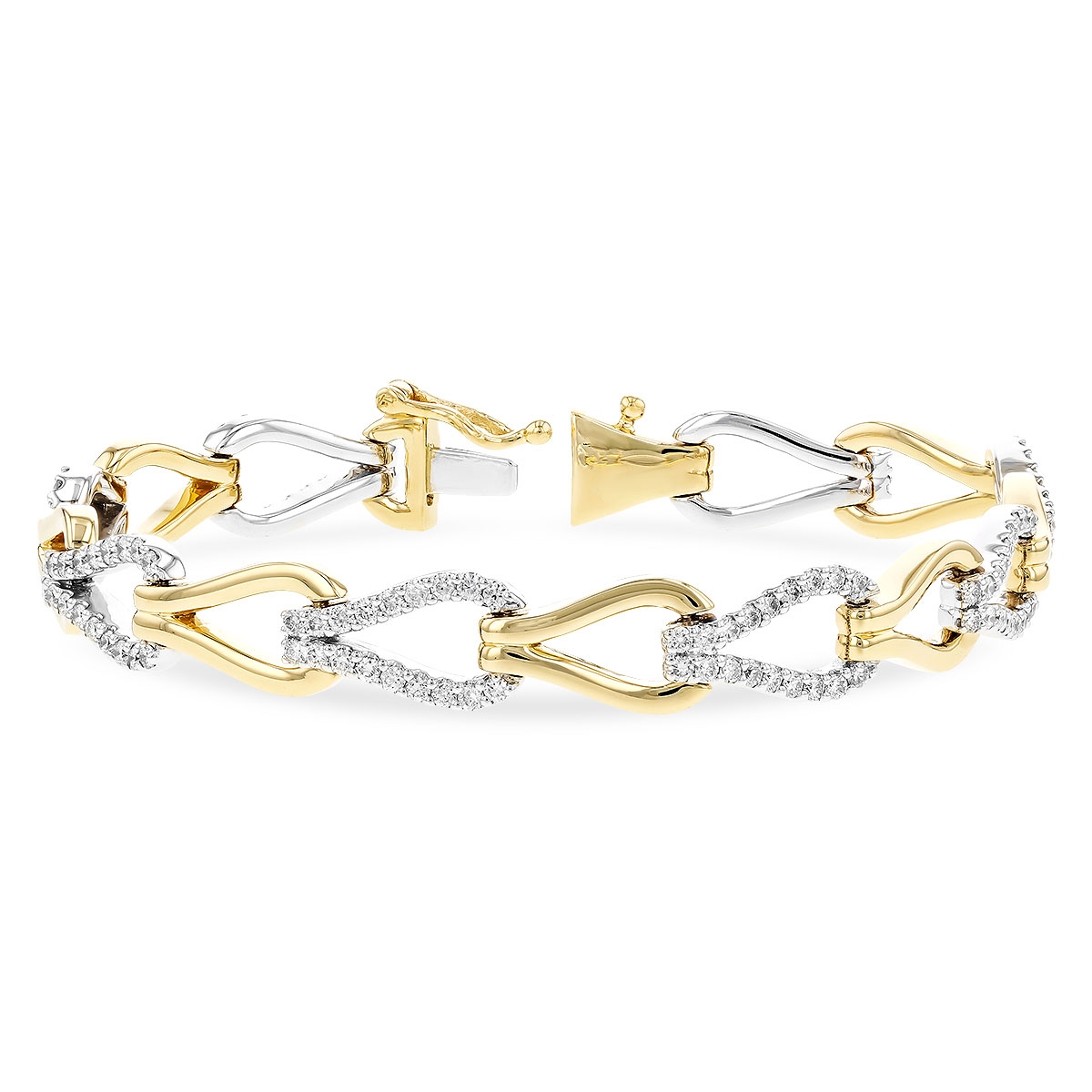 Allison Kaufman 14K Yellow and White Gold Diamond Bracelet