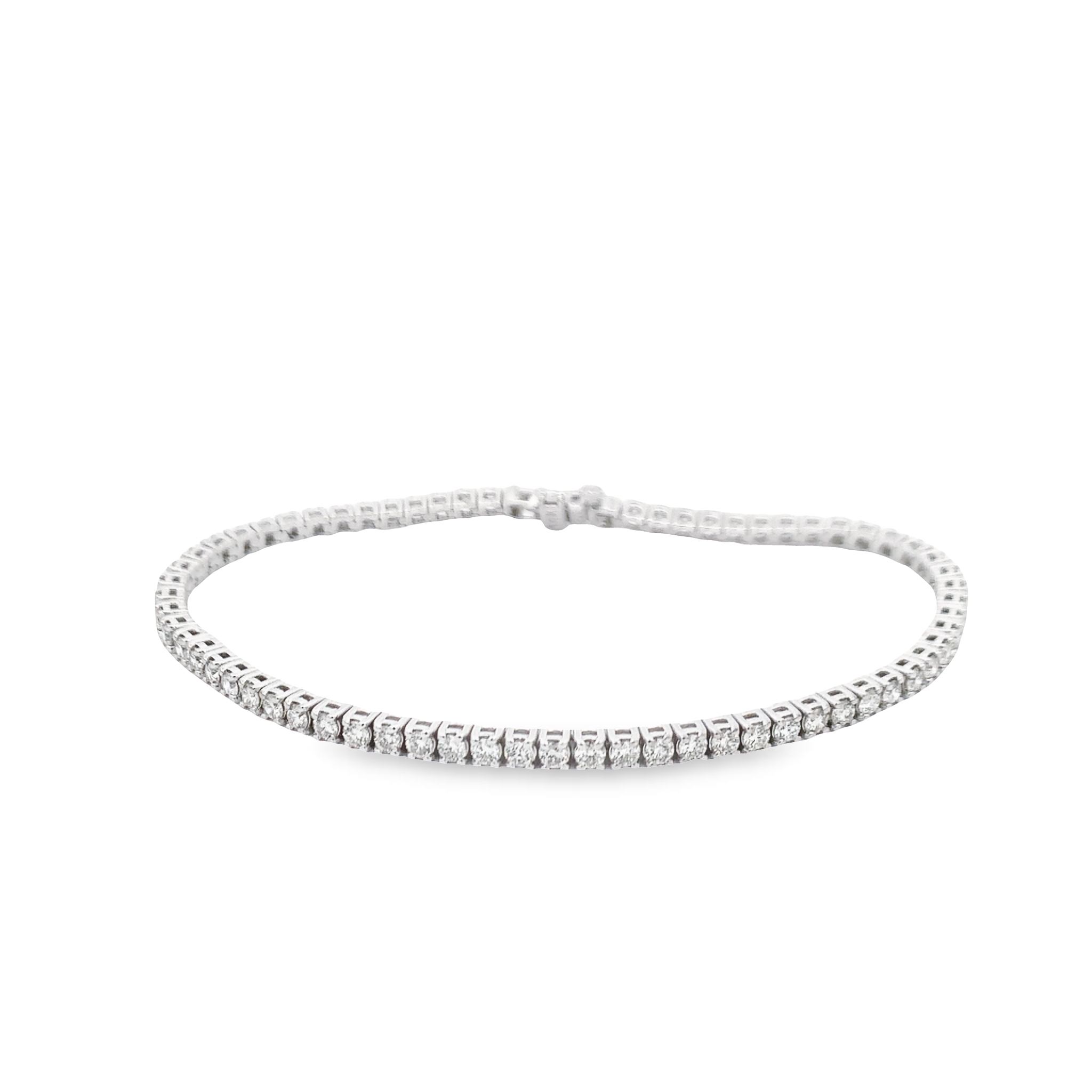 14K White Gold Diamond Tennis Bracelet