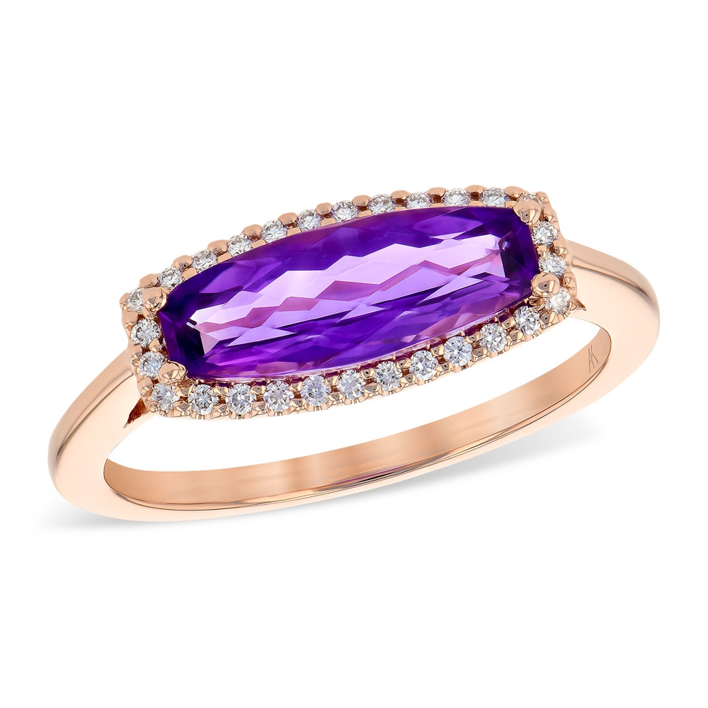 Allison Kaufman 14K Rose Gold Amethyst Ring