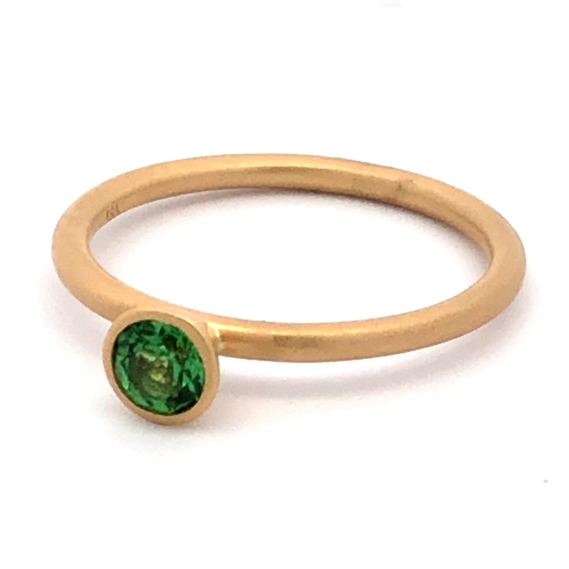 Kimberly Collins 18K Yellow Gold Tsavorite Bezel Ring