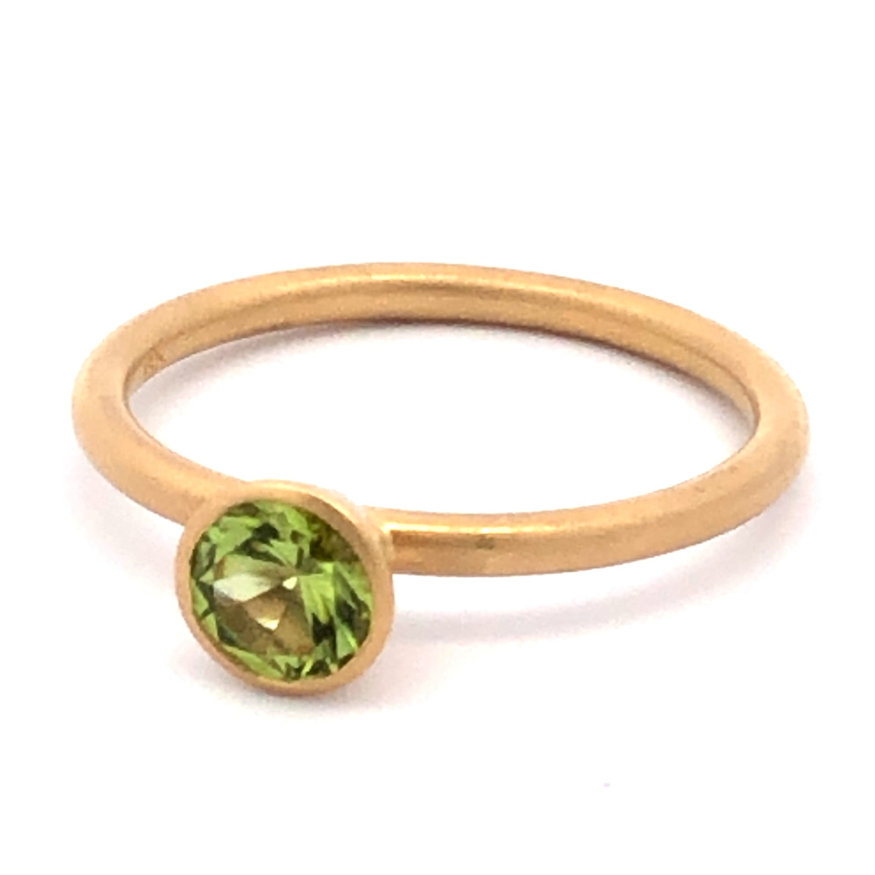 Kimberly Collins 18K Yellow Gold Peridot Bezel Ring
