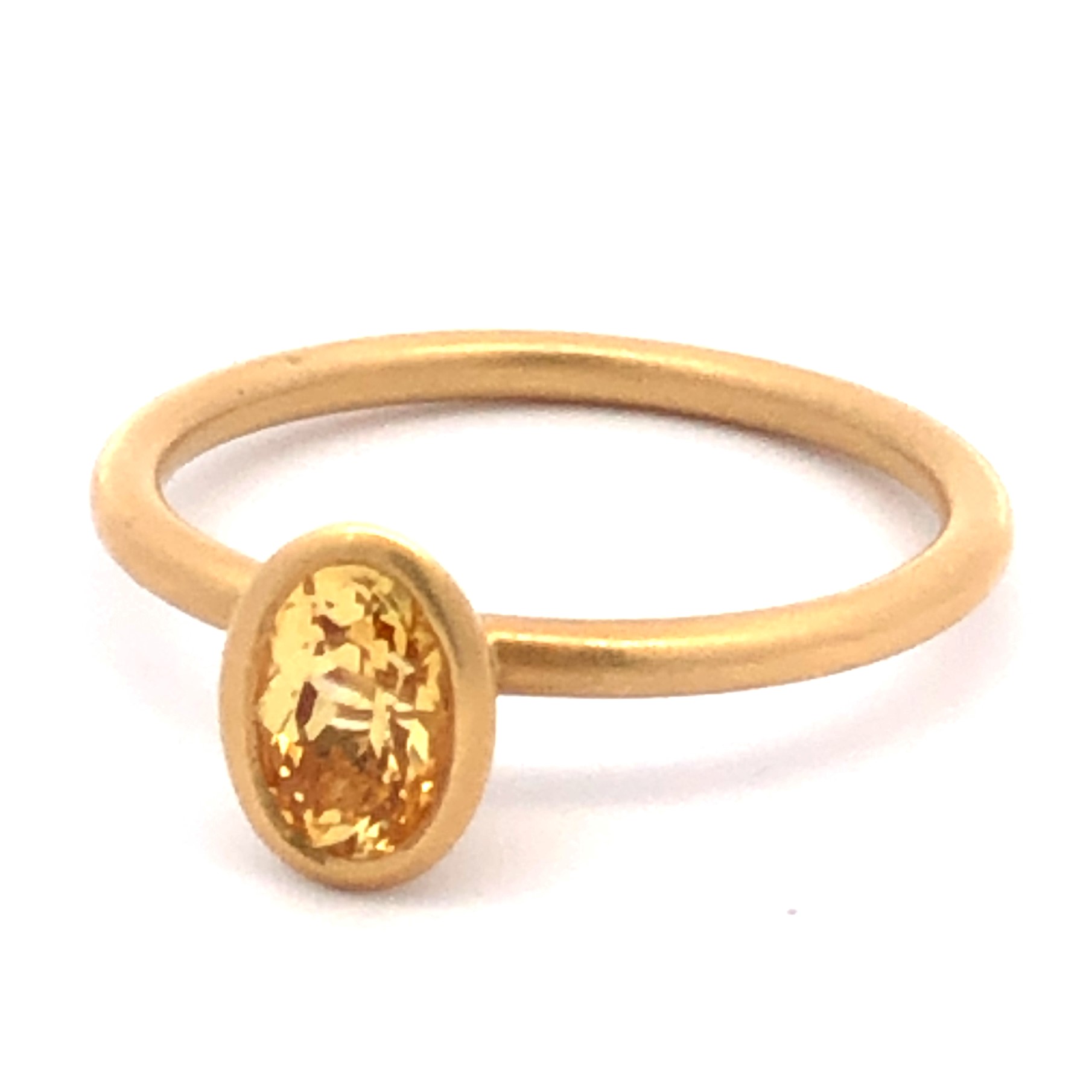 Kimberly Collins 18K Yellow Gold Yellow Sapphire Bezel Ring