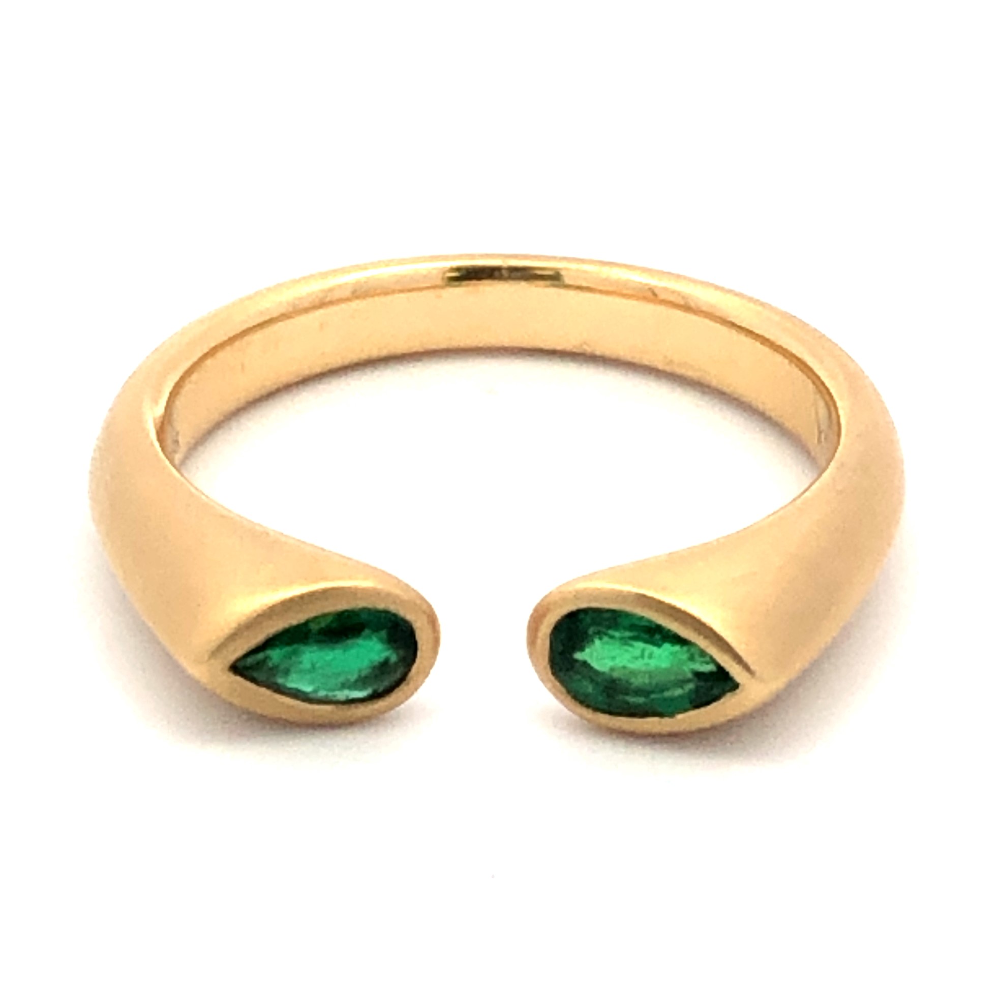 Kimberly Collins 18K Yellow Gold Emerald Hug Ring