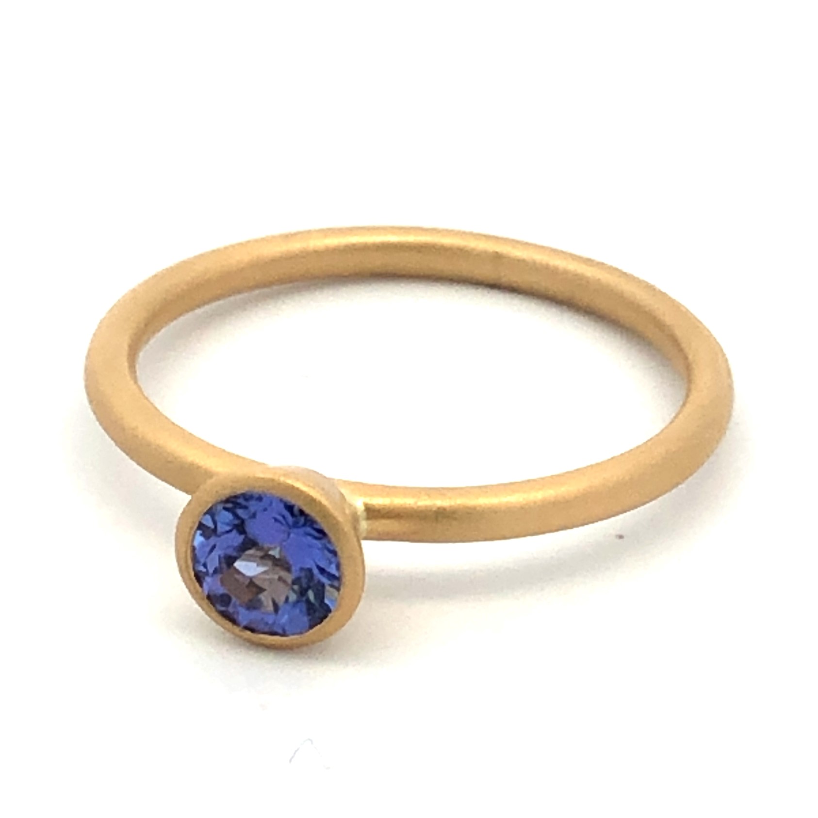 Kimberly Collins 18K Yellow Gold Tanzanite Bezel Ring