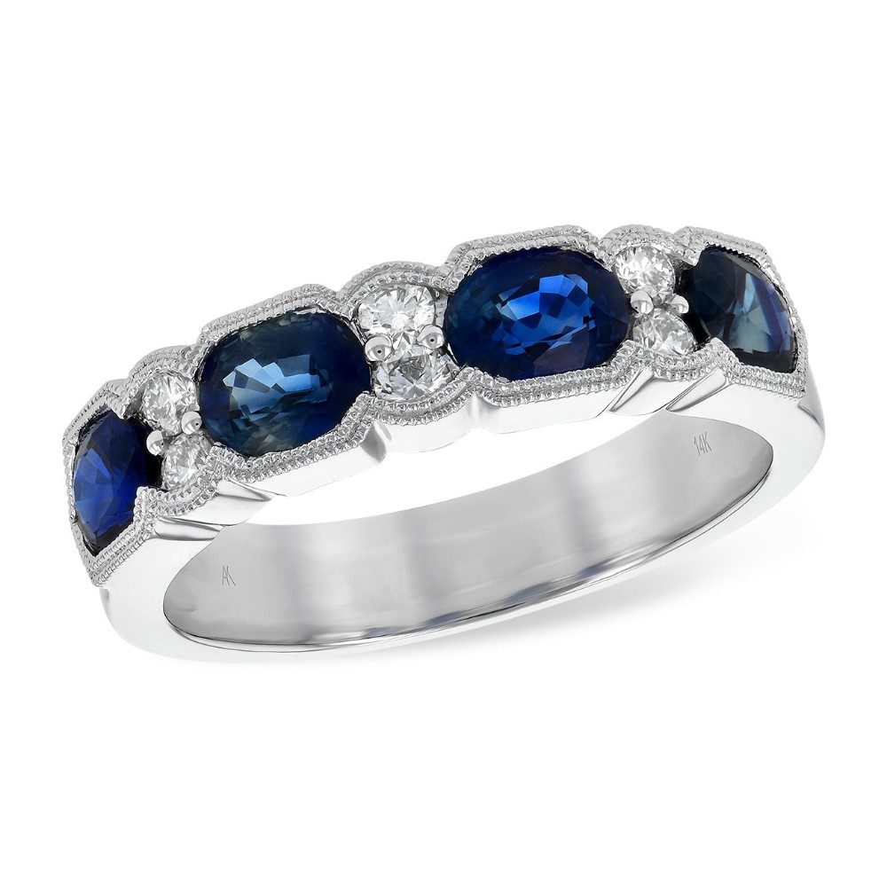 Allison Kaufman 14K White Gold Sapphire Ring