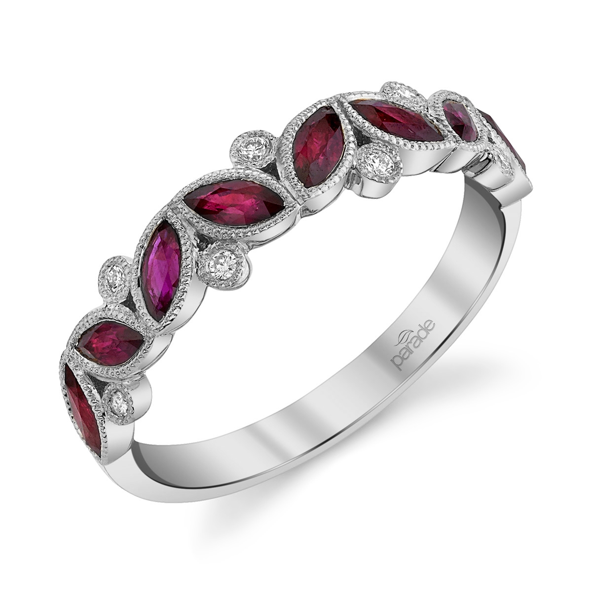Parade 18K White Gold Anniversary Bands
