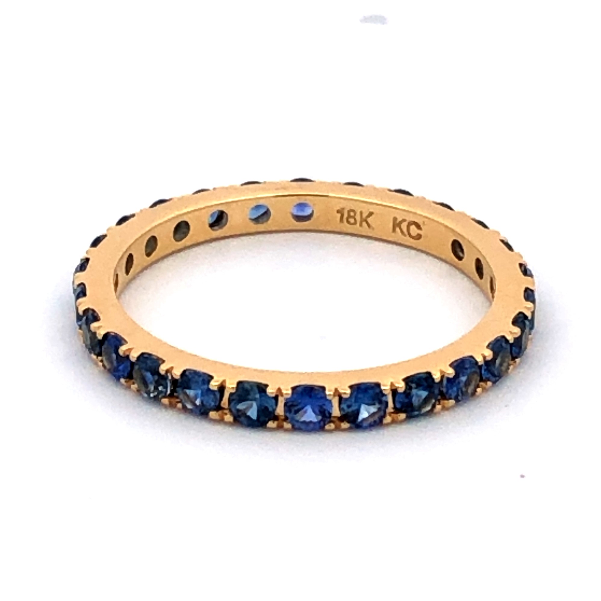 Kimberly Collins 18K Yellow Gold Sapphire Eternity Band