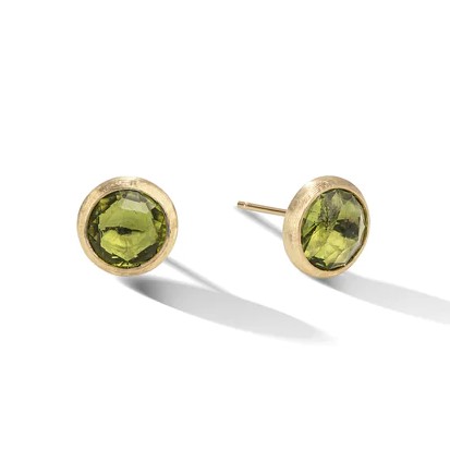 Marco Bicego 18K Yellow Gold Jaipur Earrings with 2 Round Peridot