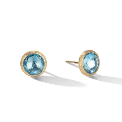 Marco Bicego 18K Yellow Gold Jaipur Earrings with 2 Round Precious Topaz
