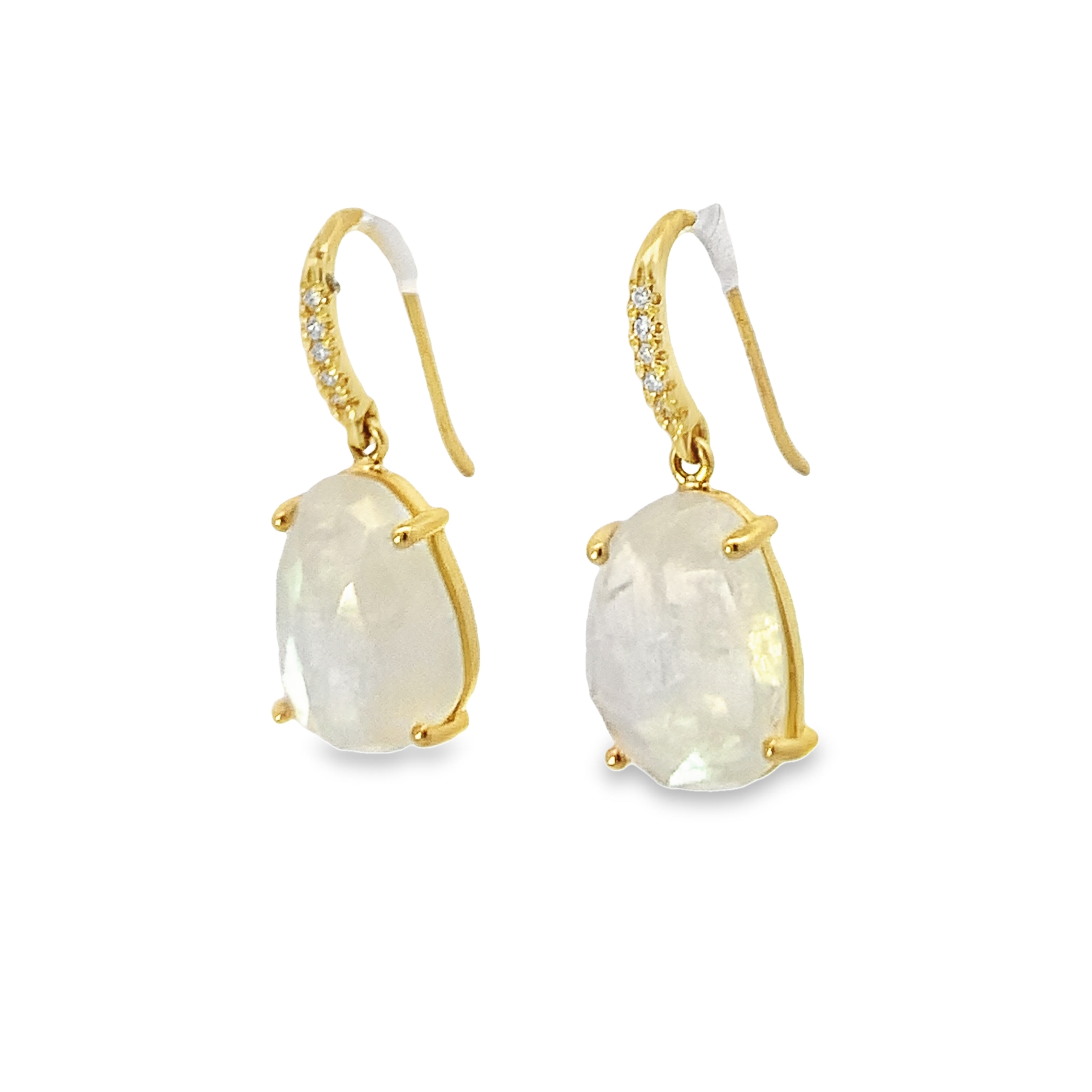Lauren K 18K Yellow Gold Moonstone Earrings