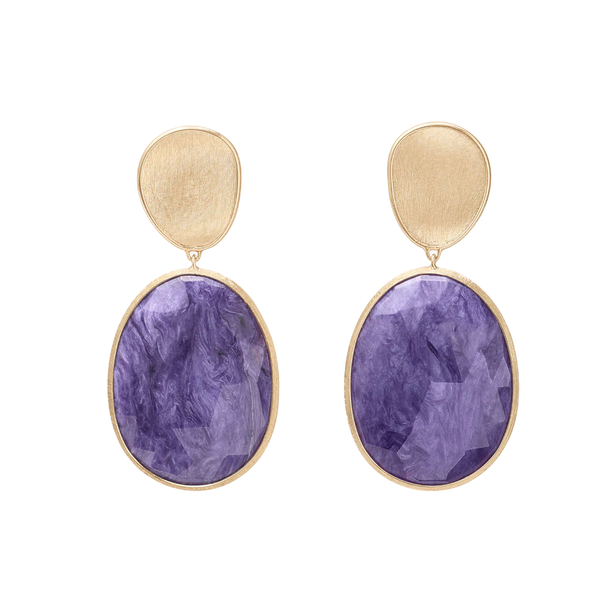 Marco Bicego 18K Yellow Gold Charoite Earrings