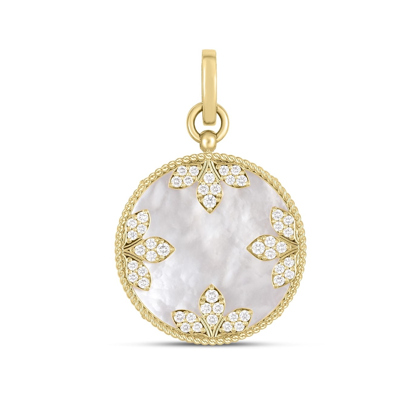 Roberto Coin 18K Yellow Gold Mother of Pearl Medallion Charm