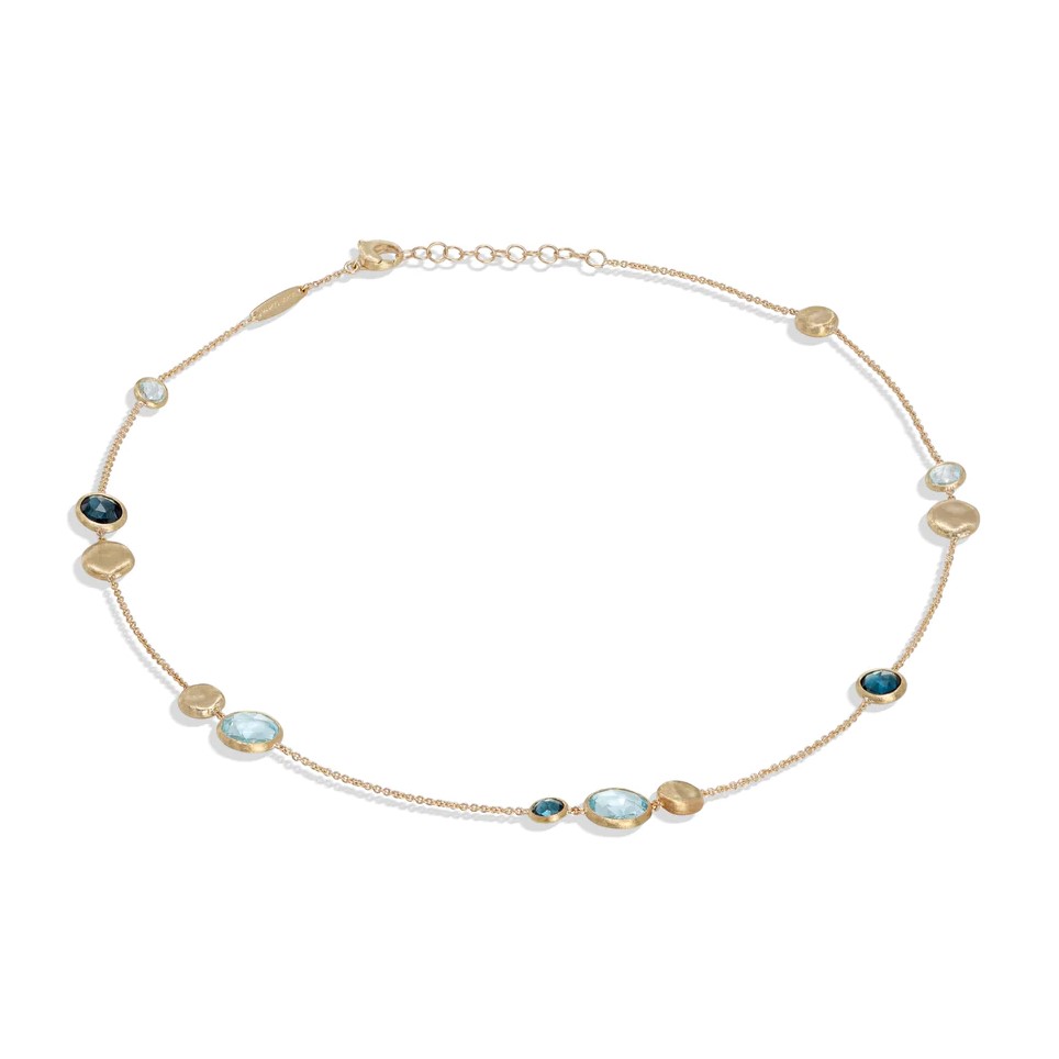 Marco Bicego 18K Yellow Gold Jaipur Necklace with Mixed Stones - 16