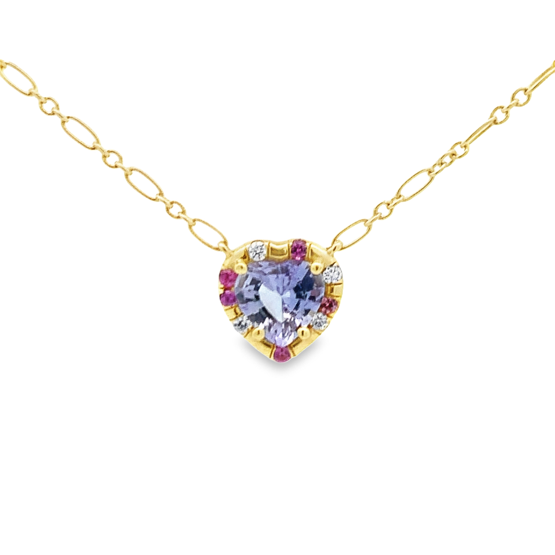Lauren K 18K Yellow Gold Tanzanite Heart Necklace