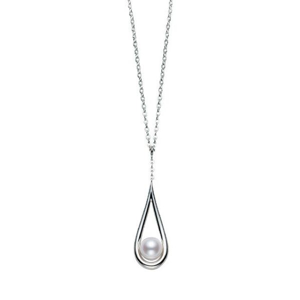 Mikimoto 18K White Gold Necklace with 1 Round Akoya Pearl A+ 6.5mm 18