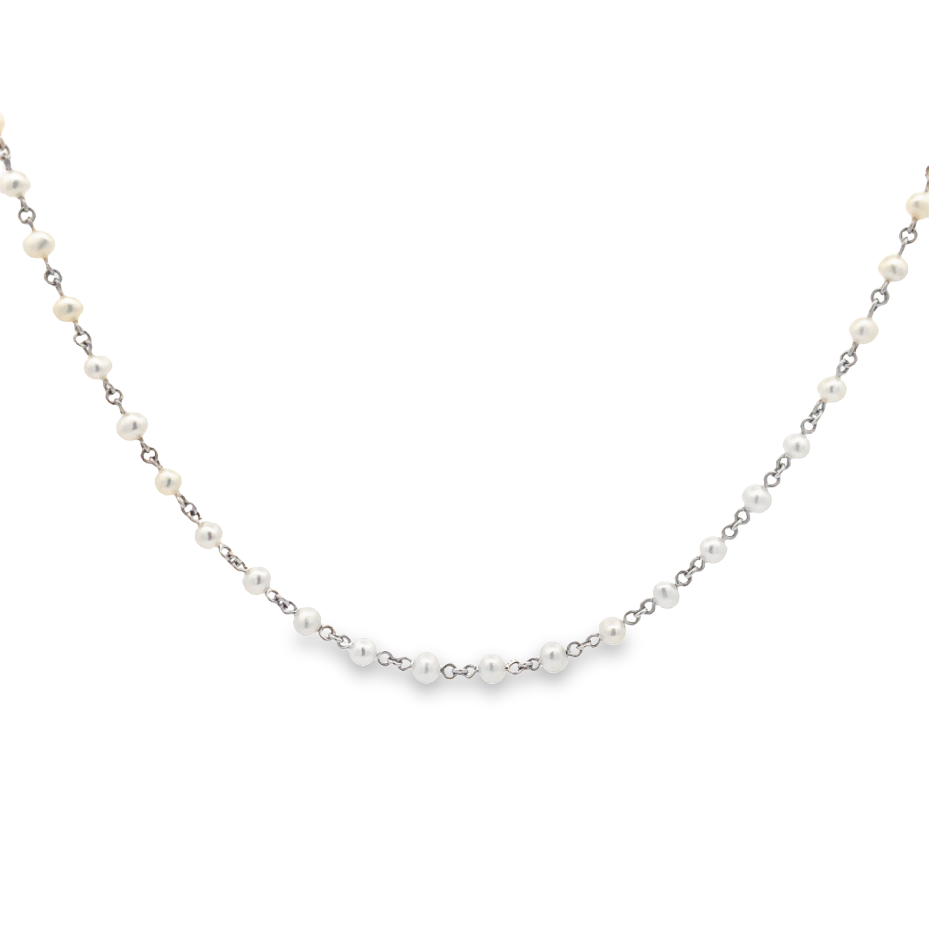 18K White Gold Pearl Necklace