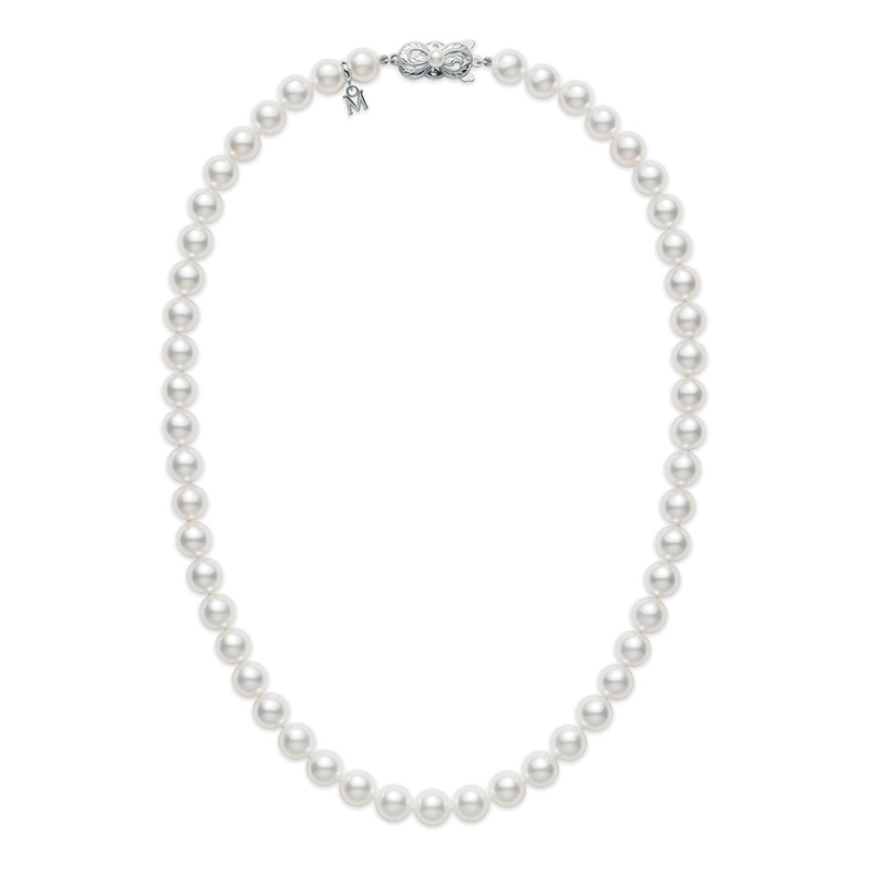 Mikimoto 18K White Gold Akoya Cultured Pearl Strand 16