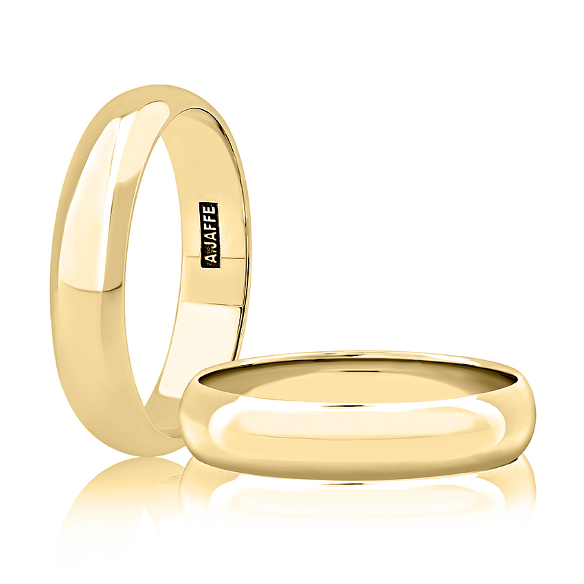 A Jaffe 14K Yellow Gold Polished Rounded Wedding Band Size 10.5