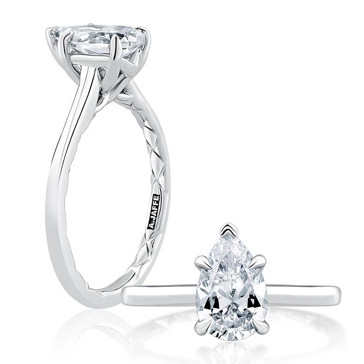 A.Jaffe Platinum Solitaire Semi Mount