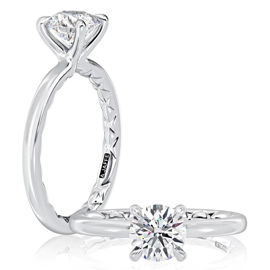 A.Jaffe Platinum Solitaire Semi Mount