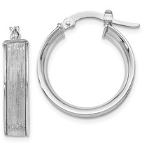 14K White Gold Leslie's Glimmer Hoop Earrings