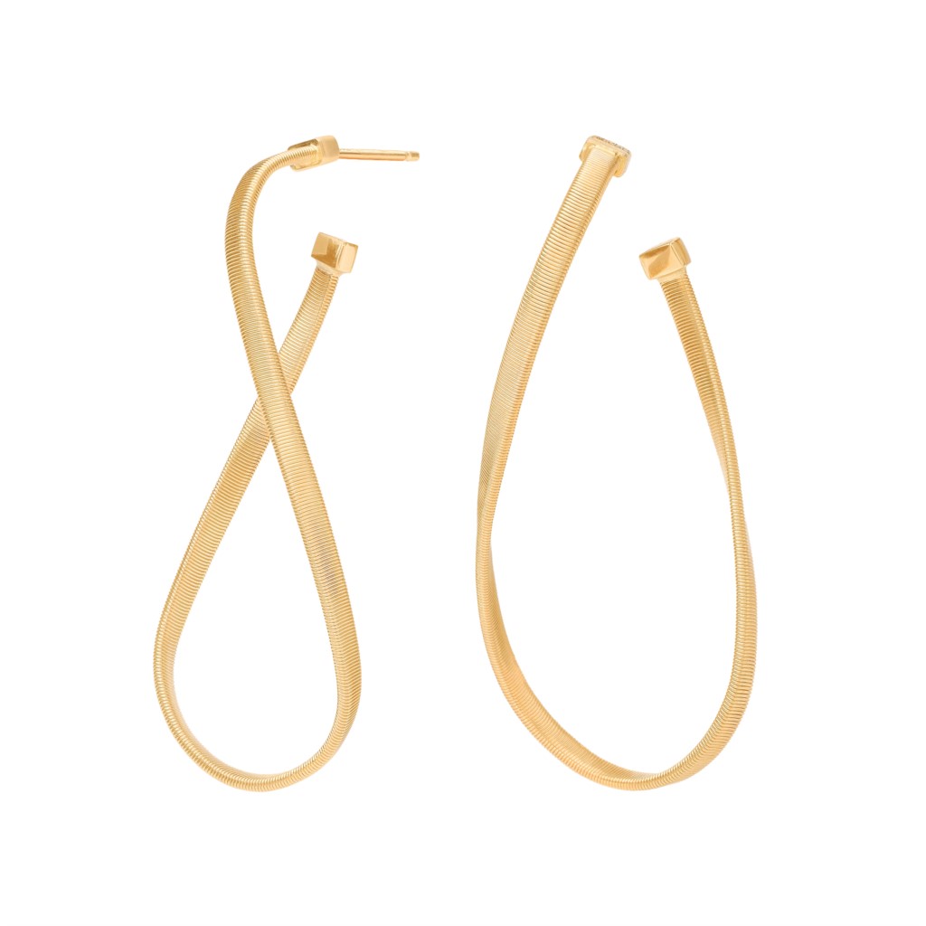 Marco Bicego 18K Yellow Gold Oval Twisted Hoop Earrings