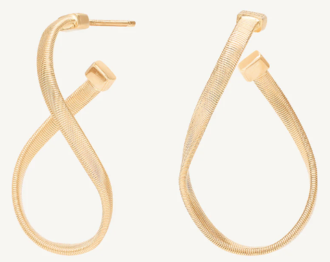 Marco Bicego18K Yellow Gold MarrakechTwisted Irregular Small Hoop Earrings