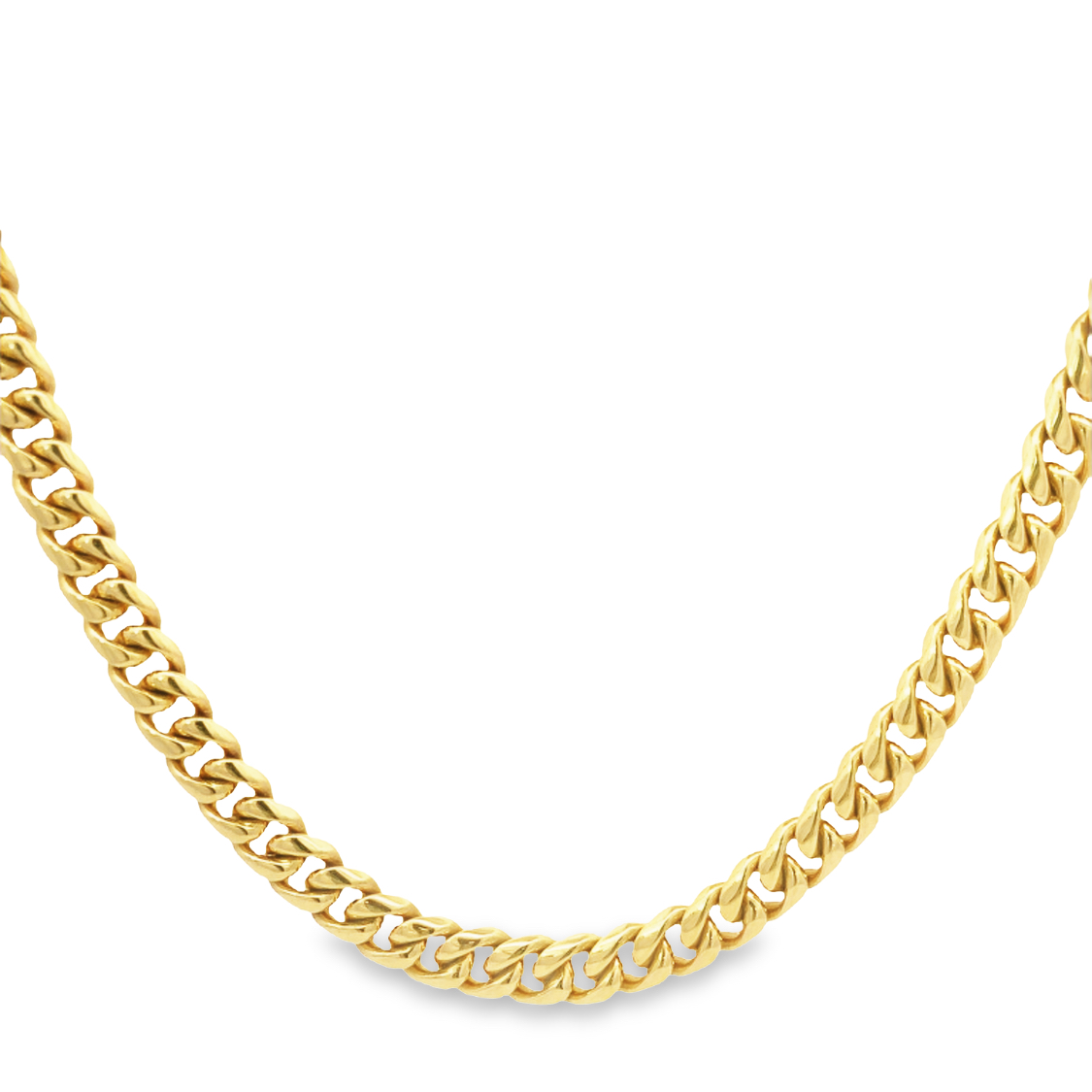 18K Yellow Gold Curb Link Chain 22