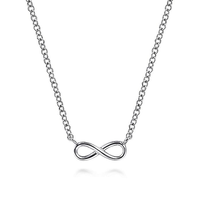 Gabriel & Co. 14K White Gold Infinity Pendant Necklace